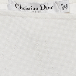 Christian Dior Black Logo Band Detail Knit Bralette Top L