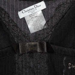 مملوكة مسبقًا Christian Dior Boutique Black Stretch Knit Lace Detail Camisole L