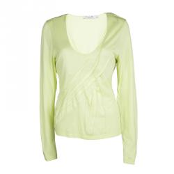 Pre Owned Dior Yellow Cotton Long Sleeve T-Shirt XL