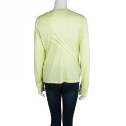 Pre Owned Dior Yellow Cotton Long Sleeve T-Shirt XL