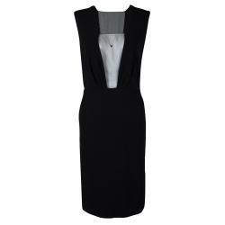 Dior Black Sheer Panel Detail Sleeveless Dress S