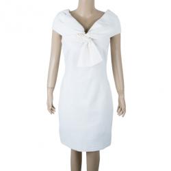 مملوكة مسبقًا Dior White Off-Shoulder Dress M