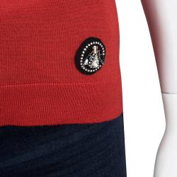 Dior Red Wool Embellished Fly Detail Short Sleeve Top S