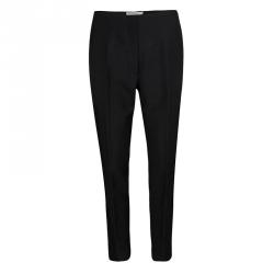 Dior Black Wool Tapered High Waist Trousers M