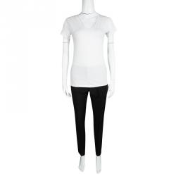 Dior Black Wool Tapered High Waist Trousers M