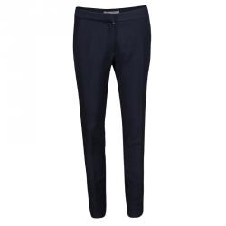 Dior Navy Blue Wool Tailored Trousers S