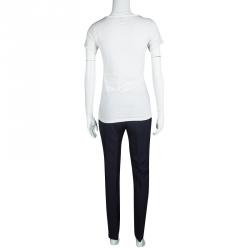 Dior Navy Blue Wool Tailored Trousers S