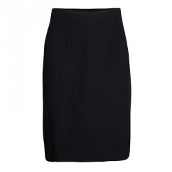Dior Black Floral Lace Cuffed Blazer and Pencil Skirt Set L