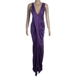 Dior Purple Draped Dress M
