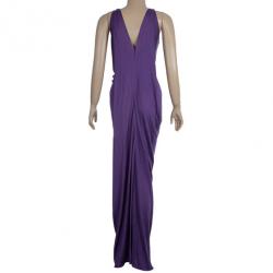 Dior Purple Draped Dress M