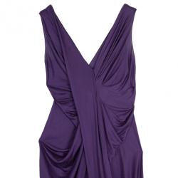 Dior Purple Draped Dress M