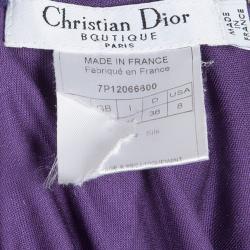 Dior Purple Draped Dress M