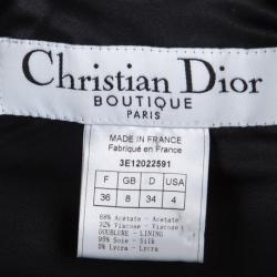 Dior Black Silk Lapel Detail Tailored Blazer S