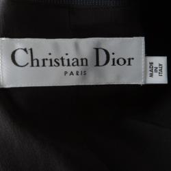 Dior Black and Blue Striped Wool Tailored Blazer S