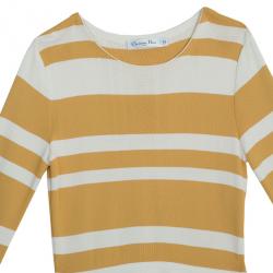 Pre Owned Dior Striped Pleated Top M
