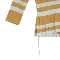 Pre Owned Dior Striped Pleated Top M