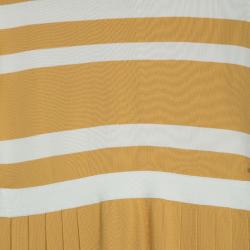 Pre Owned Dior Striped Pleated Top M