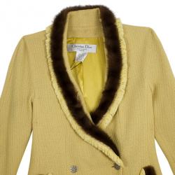 مملوكة مسبقًا Dior Mink Trim Coat M