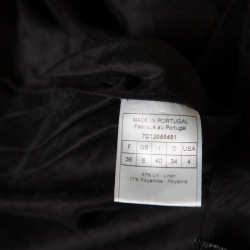 Dior Metallic Black Sleeveless Draped Top S