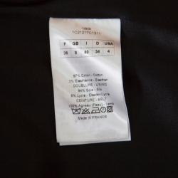 Pre Owned Christian Dior Black Stretch Cotton Eva Off Shoulder Bustier Jacket S