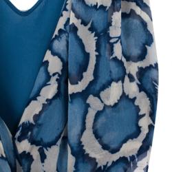 مملوكة مسبقًا Dior Printed Silk Sheer Top S