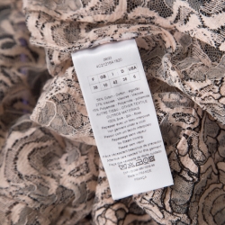 Christian Dior Rose Pink Floral Lace Peplum Blazer M