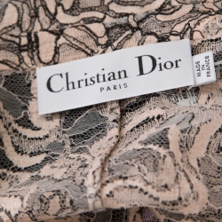 Christian Dior Rose Pink Floral Lace Peplum Blazer M