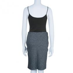 Dior Grey Wool Pencil Skirt M