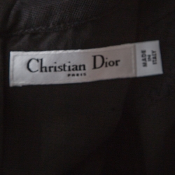Pre Owned Dior Black Velvet and Lace Paneled Mini Dress M