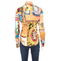 Christian Dior Multicolor Print Cotton Button Front Shirt M