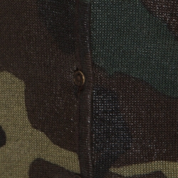 Christian Dior Green Metallic Camouflage Print Cropped Cardigan M