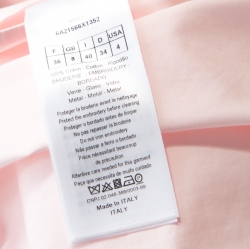 Christian Dior Pink Cotton Crystal Embellished Collar Sleeveless Shirt S
