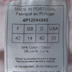 Dior Pink Monogram Denim Embellished Detail Cropped Pants L