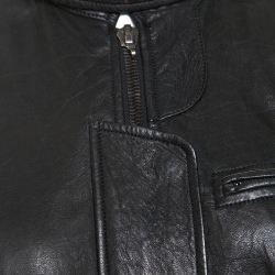 Dior Black Lambskin Belted Long Coat S
