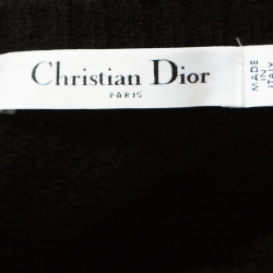 Christian Dior Black Cashmere Embroidered Detail Sweater XL