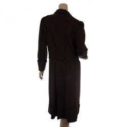مملوكة مسبقًا Christian Dior Brown Wool Trench Coat L