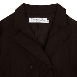 مملوكة مسبقًا Christian Dior Brown Wool Trench Coat L