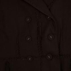 مملوكة مسبقًا Christian Dior Brown Wool Trench Coat L