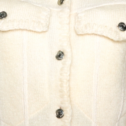 Pre Owned Dior Boutique Vintage Off White Mohair Cropped Jacket M