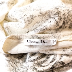 Pre Owned Dior Off White Diorodeo Jungle Print Cotton Linen T-Shirt M