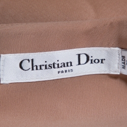 Dior Peach Wool and Silk Flared Midi Dress M