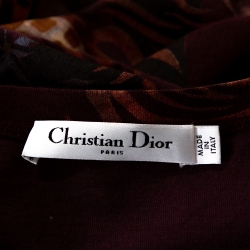 Dior Maroon Linen Blend Tarot Print T Shirt M 