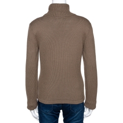 Dior Pale Brown Cashmere Turtle Neck Sweater M