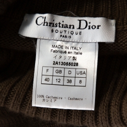 Dior Pale Brown Cashmere Turtle Neck Sweater M