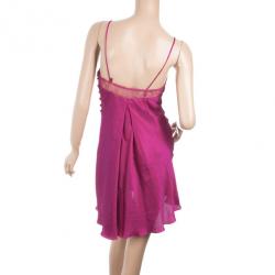 مملوكة مسبقًا Christian Dior Pink Satin Night Gown S