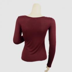 Pre Owned Christian Dior Burgundy Long Sleeve T-Shirt Size S