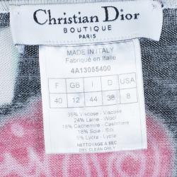 مملوكة مسبقًا Dior Floral Knit Sweater M