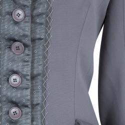 Pre Owned Dior Grey Wool Skirt Suit M
