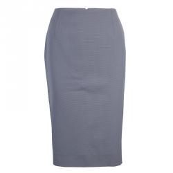 Pre Owned Dior Grey Wool Skirt Suit M