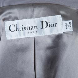 Pre Owned Dior Grey Wool Skirt Suit M
